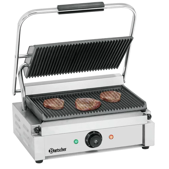 Panini 1R Kontakt Grill, bordázott / bordázott
