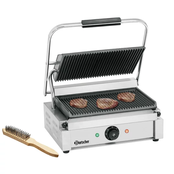 Panini 1R Kontakt Grill, bordázott / bordázott